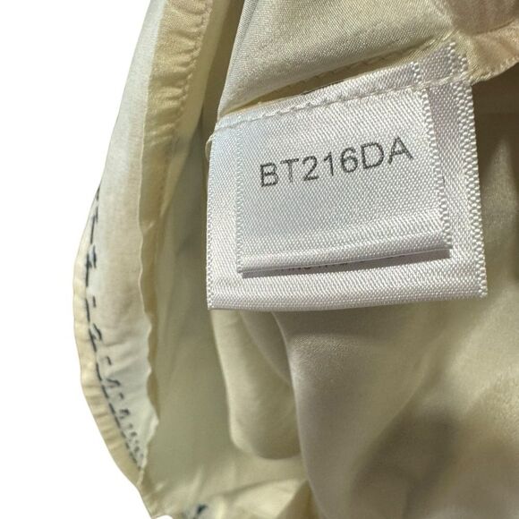 BCBG BCBGMAXAZRIA Silk Blend Bamboo Cream Floral Slip Tank Mini sundress Dress - Picture 10 of 12